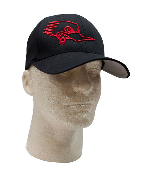 Mr. Horsepower Red Outline FlexFit Black Hat