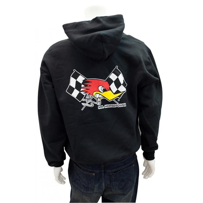 Mr. Horsepower Checkered Flag Black Hoodie Mr. Horsepower Apparel