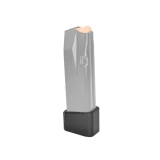 Glock 43x & 48,  fits 15 round factory steel magazine, Black, Capacity +5/9mm