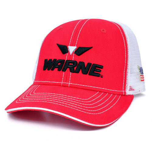 Warne Red & White Hat