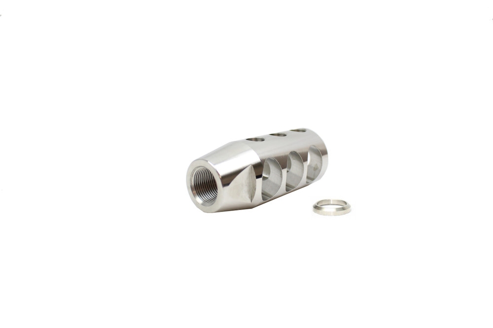 ZAVIAR 1/2x28 THREADED STAINLESS STEEL COMPETITION COMPENSATOR