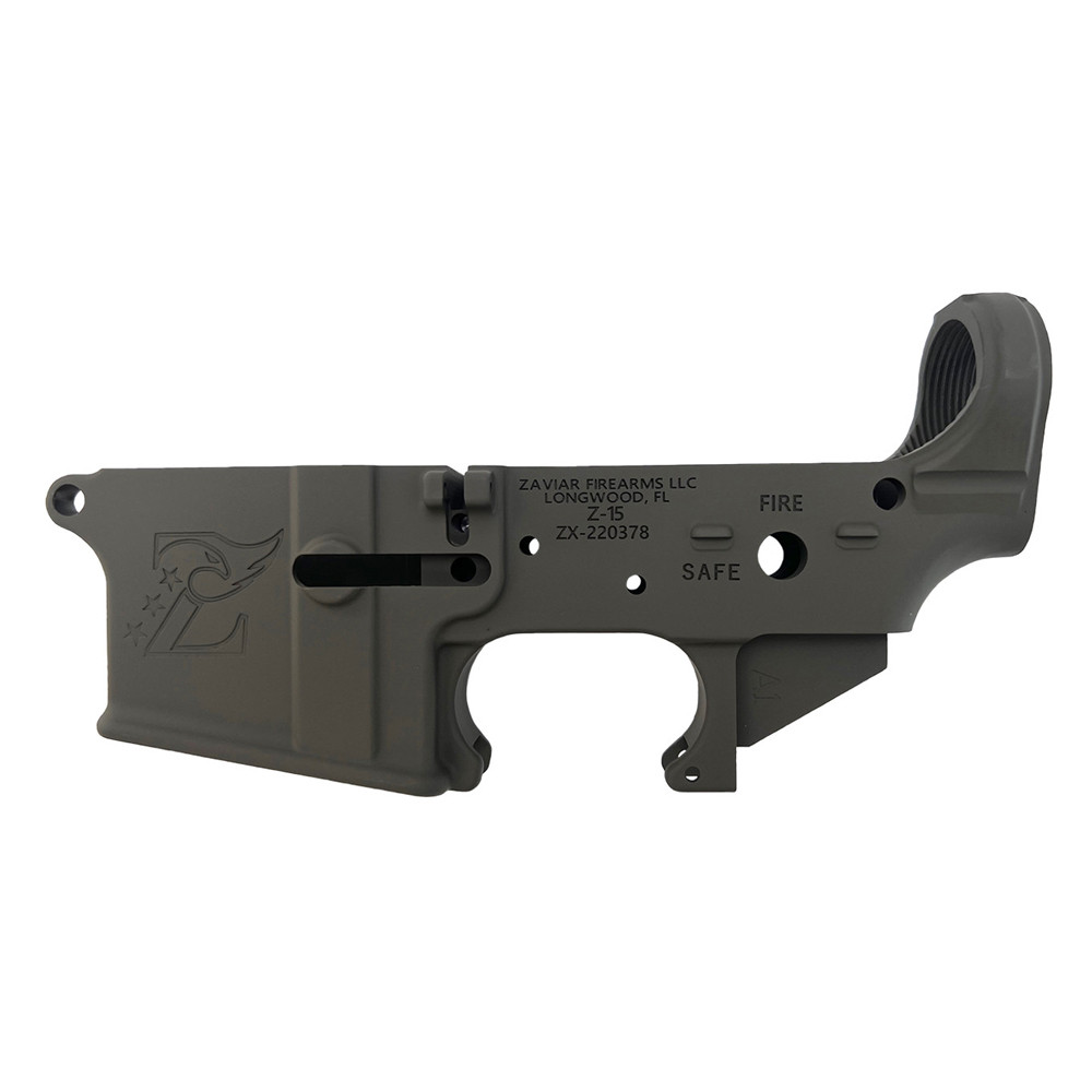 Zaviar OD GREEN CERAKOTED MIL-SPEC AR15 Stripped Lower Receiver