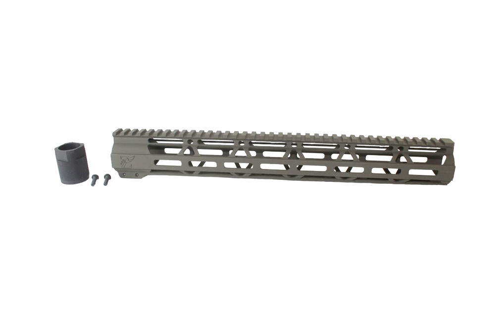 Zaviar MAGPUL OD GREEN CERAKOTED 15" MLOK Free-Float Handguard AR-15