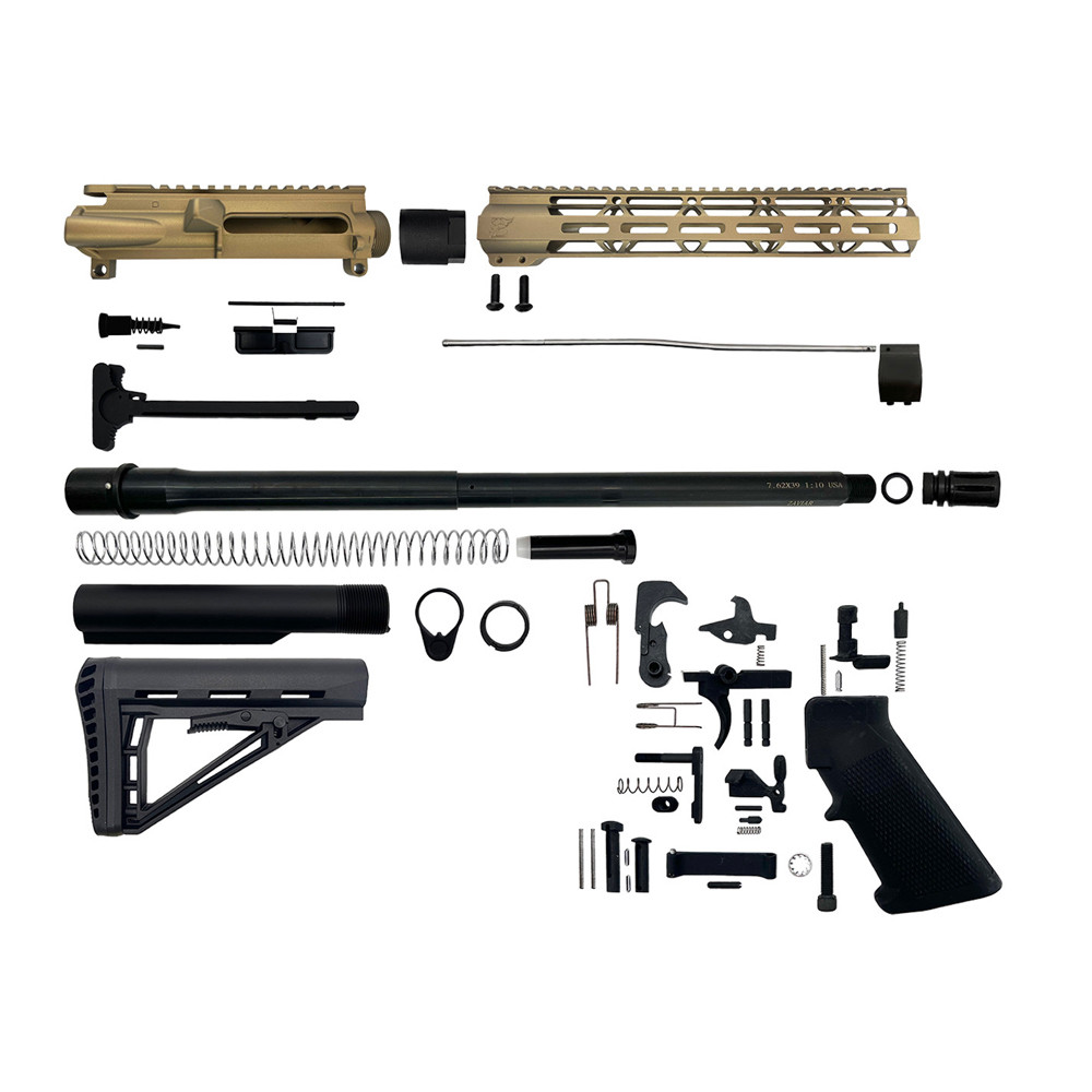 Zaviar Firearms 7.62 x 39 'Wolverine Series' **Burnt Bronze** 16" Nitride Builder Kit / 1:10 Twist / 12" MLOK Handguard 