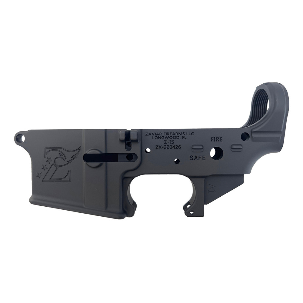 Zaviar Black MIL-SPEC AR15 Stripped Lower Receiver