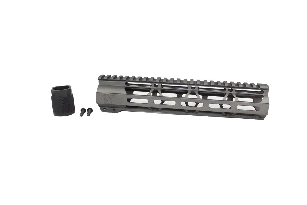 ZAVIAR TUNGSTEN GREY CERAKOTED 10" MLOK Free-Float Handguard AR-15 ZAVIAR TUNGSTEN GREY CERAKOTED 10" MLOK Free-Float Handguard AR-15