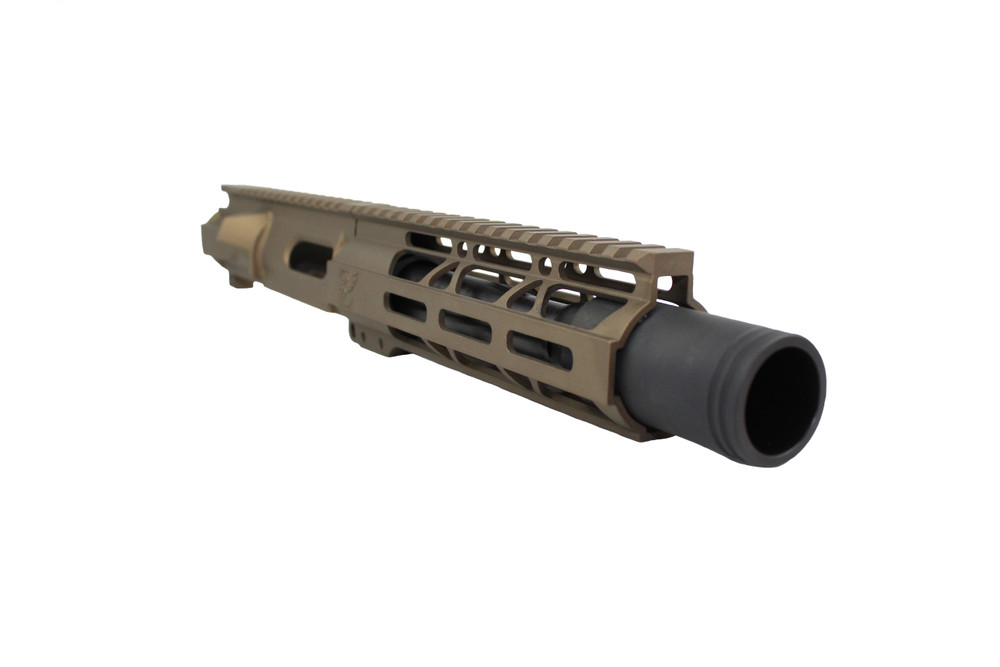 Z9 'Stinger PDW' 9mm Assembled Upper Receiver Burnt Bronze | 5.5" Barrel | 7" MLOKHandguard | Zaviar Flash Can Muzzle Device 