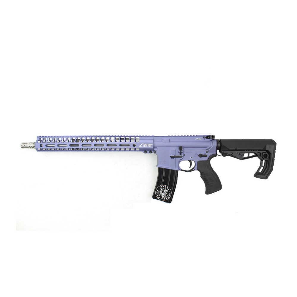 .223 Wylde 16" 'Pixie' Stainless steel Match Grade Complete Rifle / 1:8 Twist / 15"Mlok Handguard / Purple