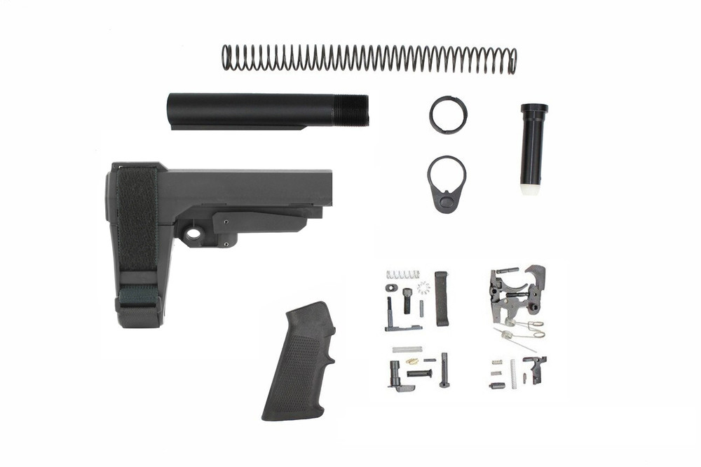 Zaviar AR15 Lower Parts Kit With SBA 3 (22-15RBK-SBA)