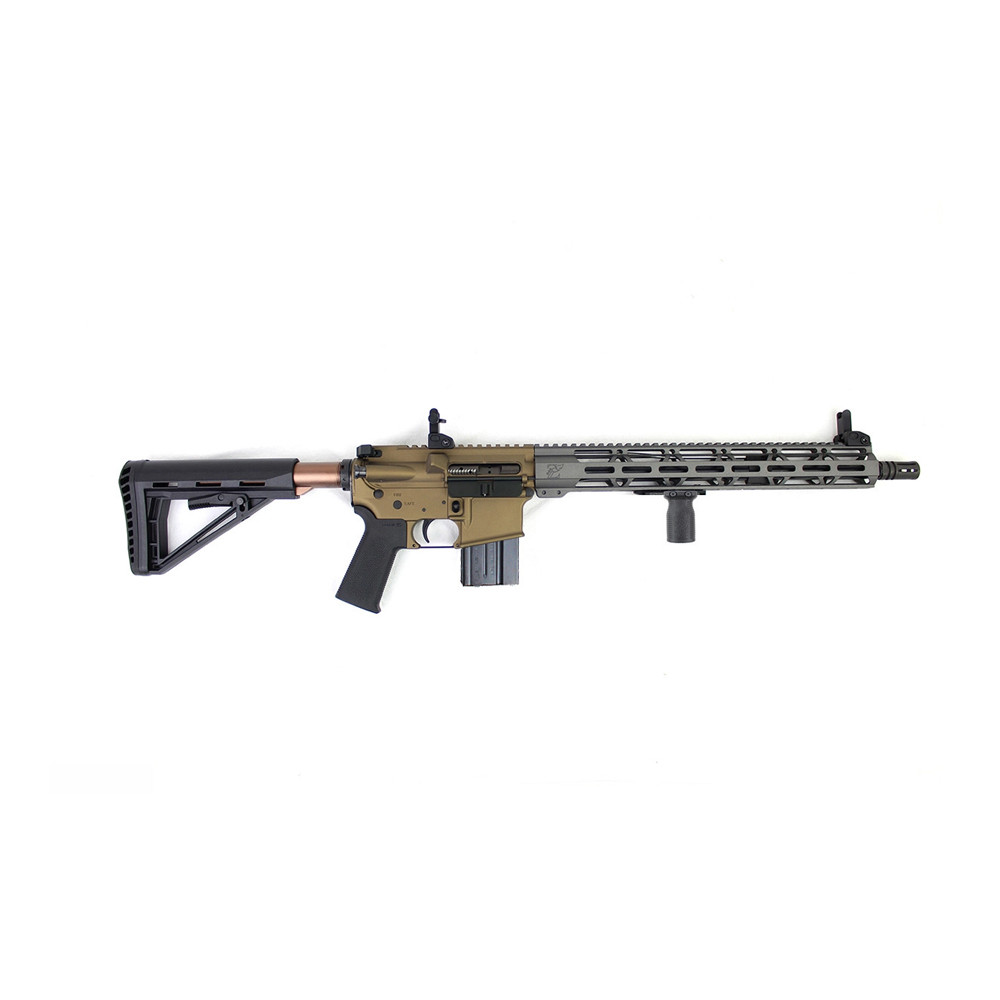 Zaviar Firearms 5.56 Nato 'Operator Series' 16" Nitride Complete Rifle / 1:7 Twist / 15" MLOK Handguard / Tungsten Grey & Burnt Bronze / 5rd Mag 