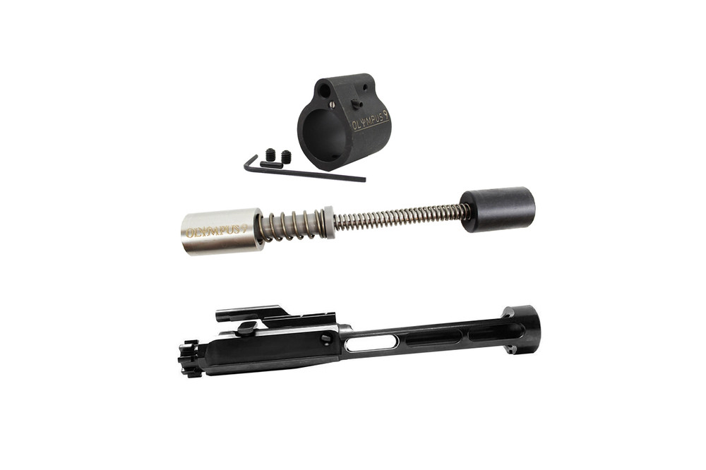 RTB Lightweight BCG / Olympus-9 Silent Capture Buffer System Bundle Kit With Adjustable Gas Block (OLY-1099)