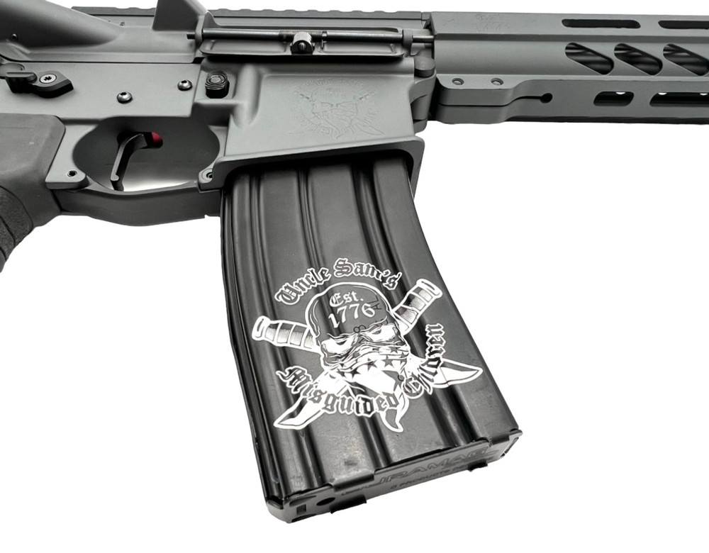  .223 Wylde  16"  USMC PATTON Nitride Match Grade Complete Rifle / 1:8 Twist / 15"Mlok Slant Handguard / Sniper Grey