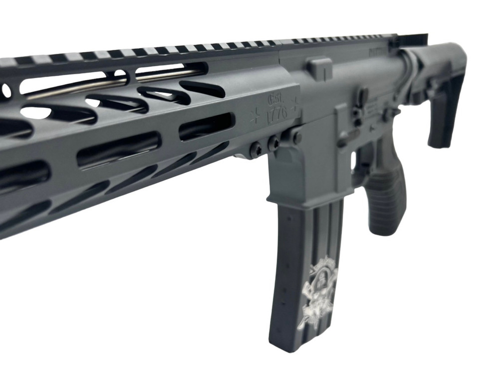  .223 Wylde  16"  USMC PATTON Nitride Match Grade Complete Rifle / 1:8 Twist / 15"Mlok Slant Handguard / Sniper Grey