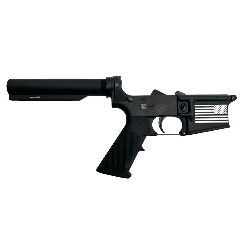 FLAG Zaviar Firearms AR-15 Black Cerakote Complete Lower Receiver