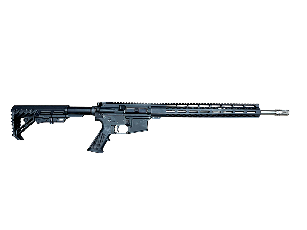 OVERSTOCK  T6 Firearms .223 Wylde 18'' Stainless Steel / Complete Rifle / 1:8 Twist / 15" MLOK SLANT Handguard / Poesidon Stock / BLACK