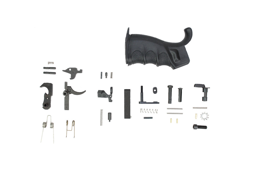 Zaviar - Lower Parts Kit .223 / 5.56 Black Hammer and Trigger With Competition Grip