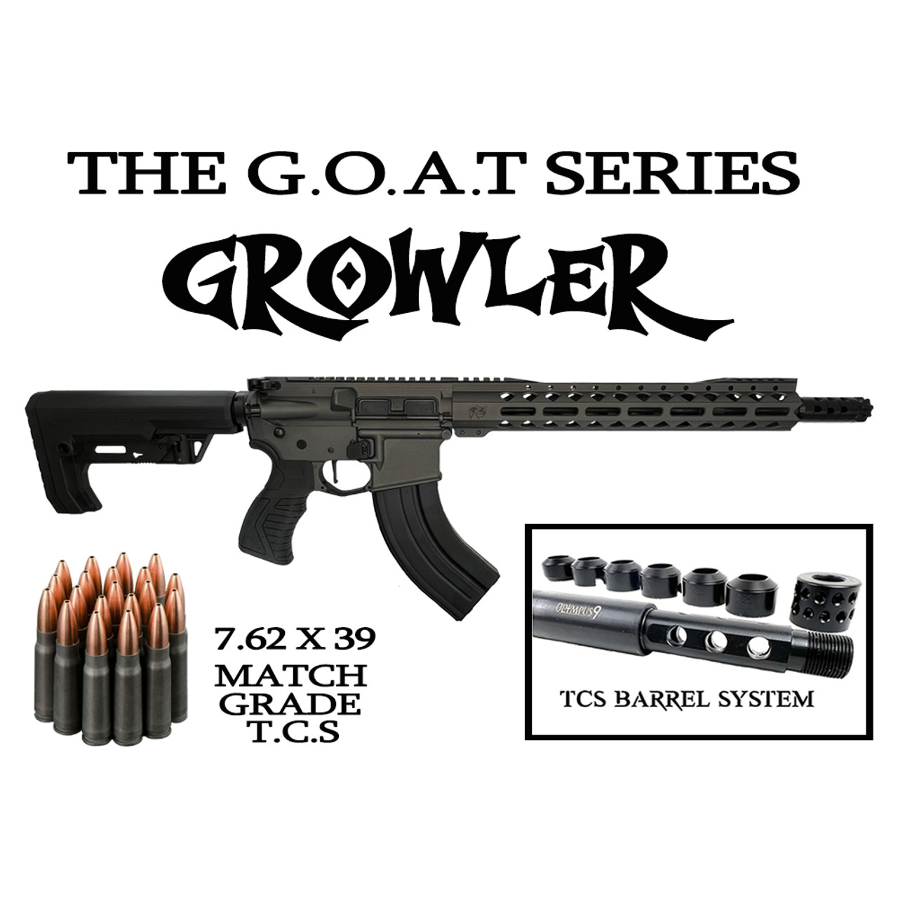 GOAT Series Growler / TCS Match Grade 7.62X39 16