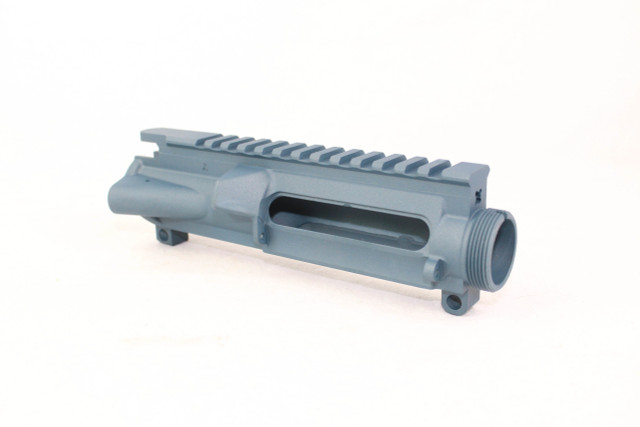 ZAVIAR TITANIUM BLUE CERAKOTED MIL-SPEC AR15 STRIPPED UPPER RECEIVER