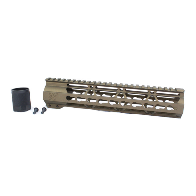 ZAVIAR BURNT BRONZE CERAKOTED 7" KEYMOD Free-Float Handguard AR-15