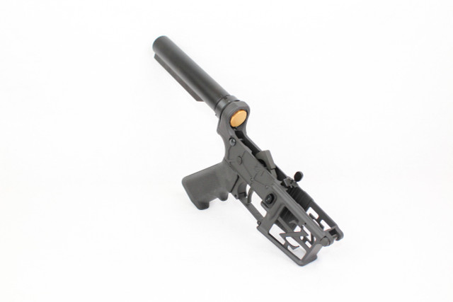 ZAVIAR BLACK CERAKOTED SKELETONIZED COMPLETE LOWER RECEIVER / RIFLE TUBE ZAVIAR BLACK CERAKOTED SKELETONIZED COMPLETE LOWER RECEIVER / RIFLE TUBE