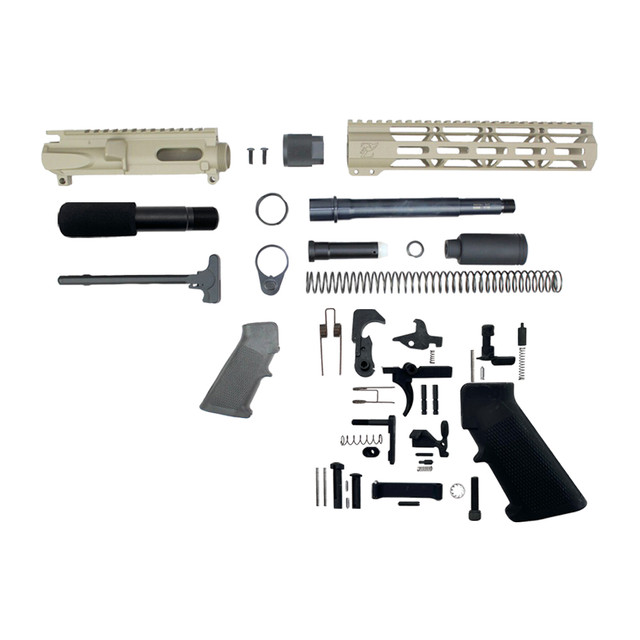 AR9 - ZAVIAR 9MM 'STINGER PDW SERIES' (MAGPUL FDE) BUILDER KIT /7.5"-8.5" NITRIDE / 1:10 TWIST / 10" MLOK HANDGUARD