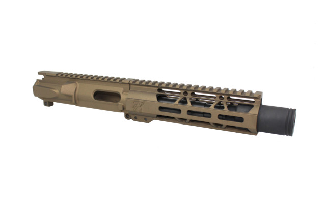 Z9 'Stinger PDW' 9mm Assembled Upper Receiver Burnt Bronze | 5.5" Barrel | 7" MLOKHandguard | Zaviar Flash Can Muzzle Device 