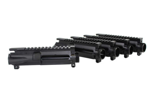 AR-15 Black Anodized Stripped Upper Receiver - 5 Pack