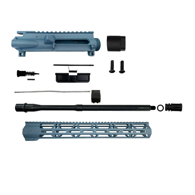 Zaviar Firearms 5.56 Nato 'Operator Series' **Titanium Blue** 16" Nitride Government Upper Kit / 1:8 Twist / 15" MLOK