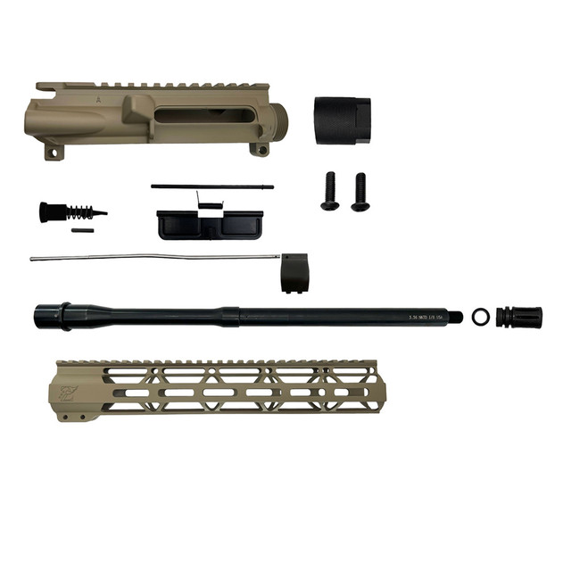 Zaviar Firearms 5.56 Nato 'Operator Series' 16" FDE Nitride Upper Kit / 1:8 Twist / 12" MLOK Handguard