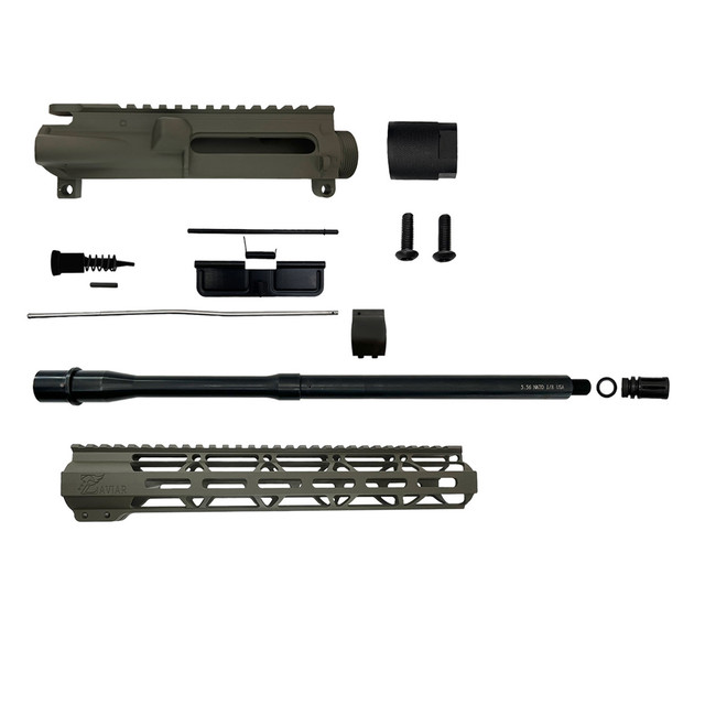 Zaviar Firearms 5.56 Nato 'Operator Series' 16" OD Green Nitride Upper Kit / 1:8 Twist / 12" MLOK Handguard