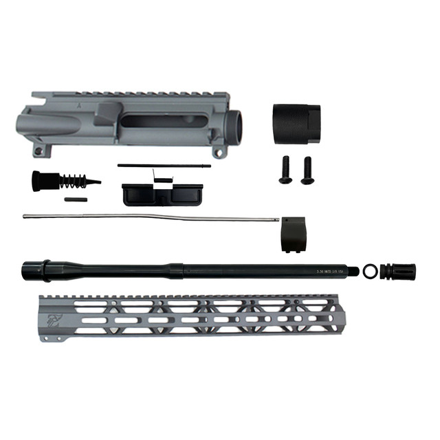 Zaviar Firearms 5.56 Nato 'Operator Series' Sniper Grey 16" Nitride Government Upper Kit / 1:8 Twist / 15" MLOK 