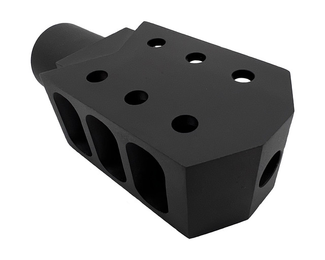 Zaviar Firearms 1/2 x 28 Threaded Black Barret Compensator 3HB/24B