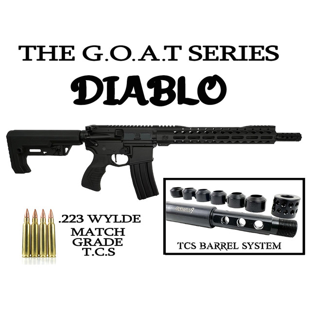 G.O.A.T Series DIABLO / TCS Match Grade .223/5.56 Wylde 16" Nitride Rifle / 1:8 Twist / 13" MLOK / Black (T-90065-BLK)