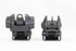 Polymer Front and Rear Flip Up Sights Picatinny Weaver Red Green Fiber Optic Dot