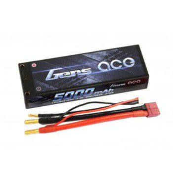 Gens ace 5000mAh 7.4V 50C 2S1P HardCase Lipo Battery Pack 10#