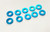 ALUMINUM BALL STUD WASHERS 1MM BLUE (10)