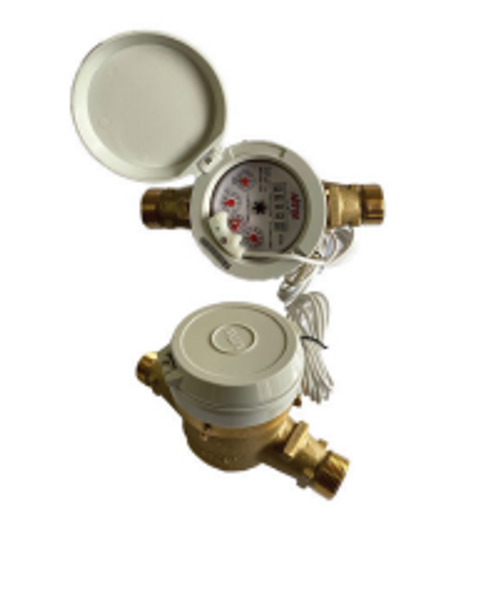 3/4" x 5/8" MTW CAS 19 Bronze Hot Water Meter (3/4" Couplings Incl.)