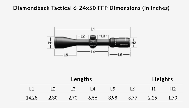 Vortex Diamondback Tactical 6-24x50 Rifle Scope | AR15 Parts