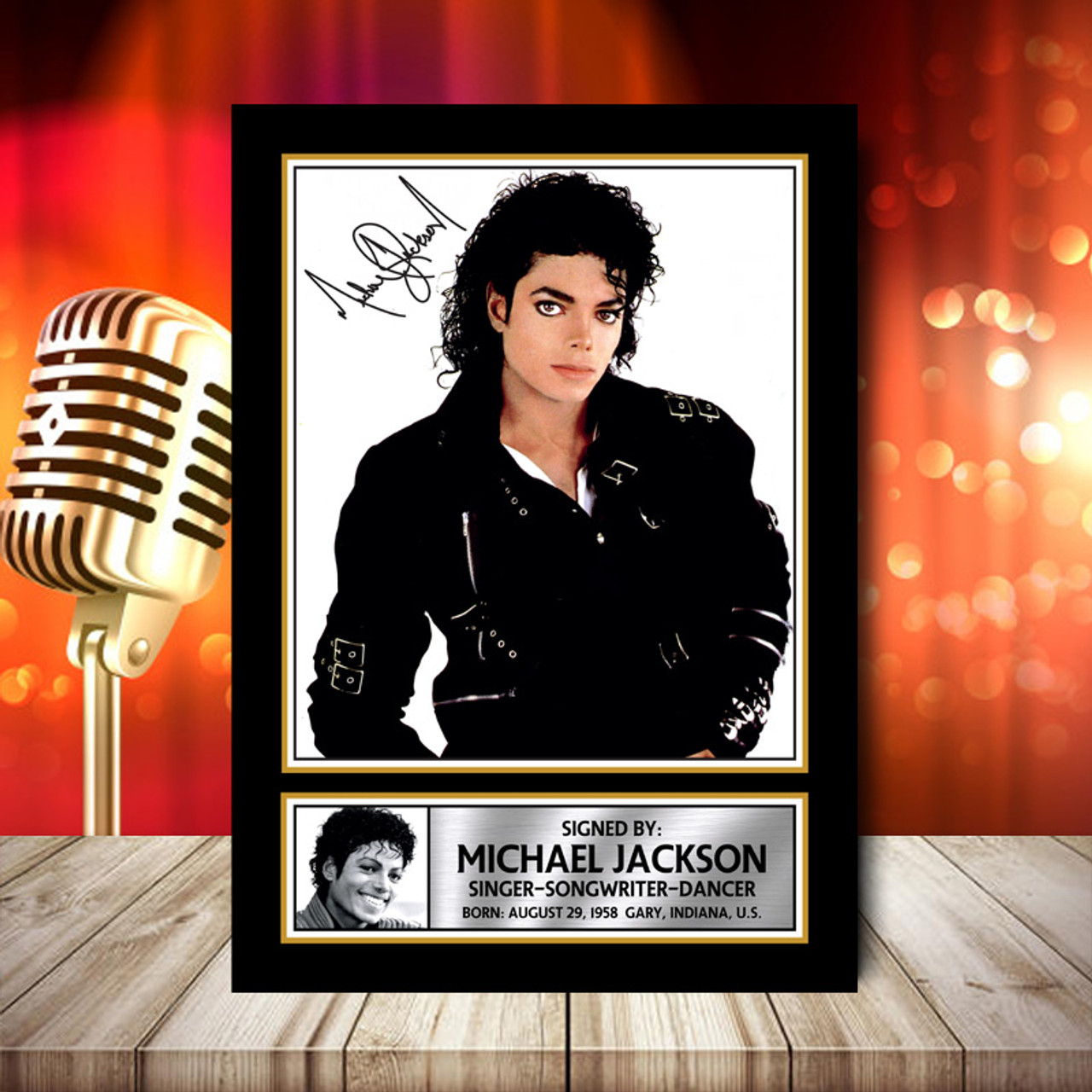 Michael Jackson 2 - Signed Autographed Music Star Print - Celebrity Poster  Prints