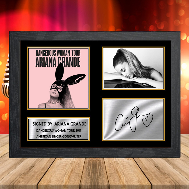 Ariana Grande Dangerous Woman Tour 2017 2 Signed Autographed Music