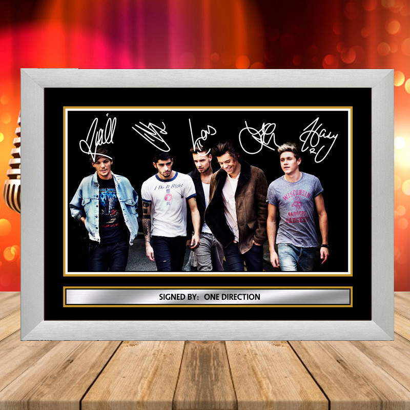 One Direction Members Autograph One Direction 2 Signed Autographed Music-Landscape Star Print ...