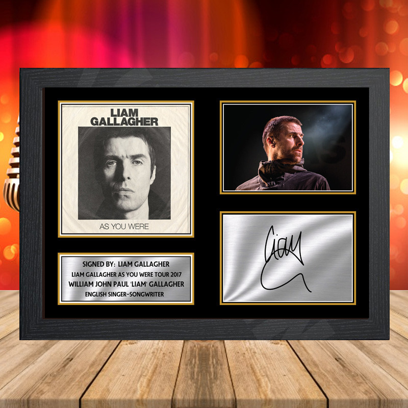 Liam Gallagher signed photograph オフィシャル 153) liam gallagher signed photograph framed unframed Music