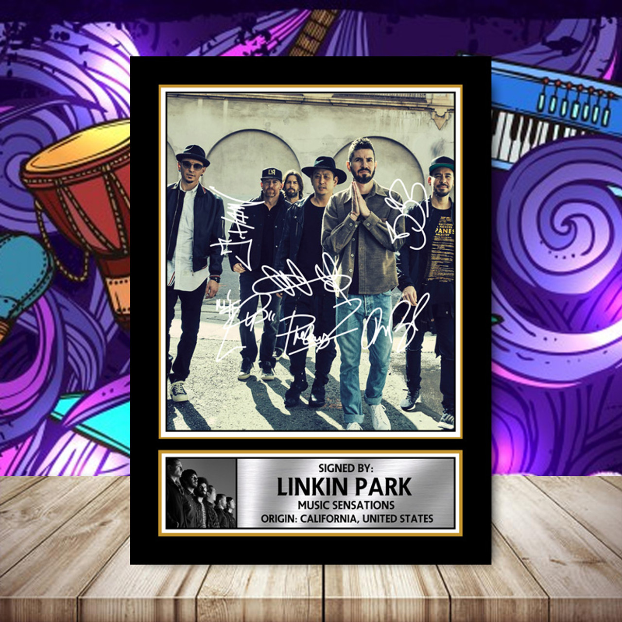 [直筆サイン]Linkin Parkポスター LIP775A_SAITAMAJAPANFEB11SIGNE