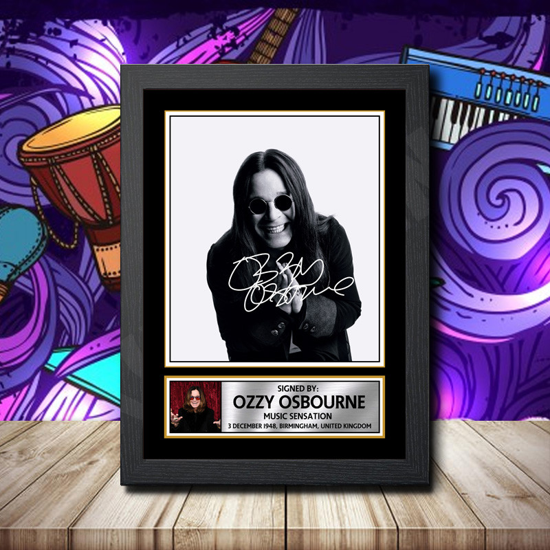 Ozzy Osbourne 1 Signed Autographed Rock-Bands Star Poster Print