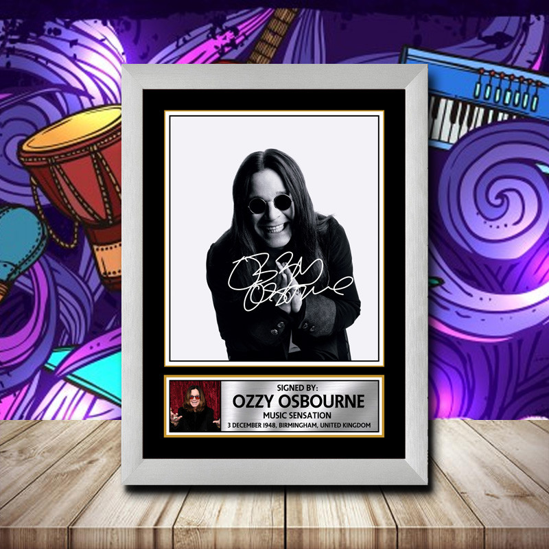 Ozzy Osbourne 1 Signed Autographed Rock-Bands Star Poster Print
