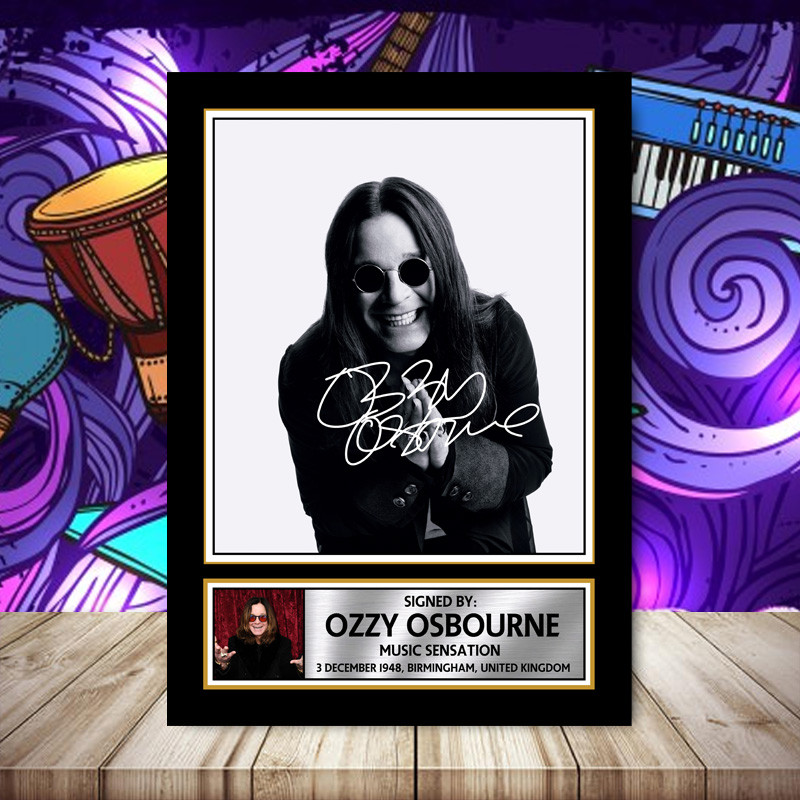 Ozzy Osbourne 1 Signed Autographed Rock-Bands Star Poster Print