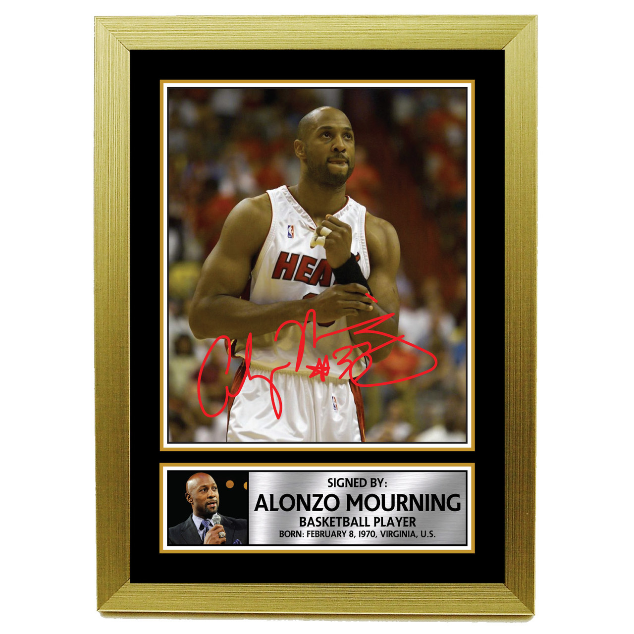 alonzo mourning autograph