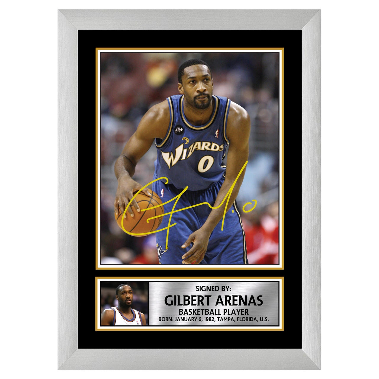 Gilbert Arenas Signed Jersey PSA/DNA Golden State Warriors Autographed