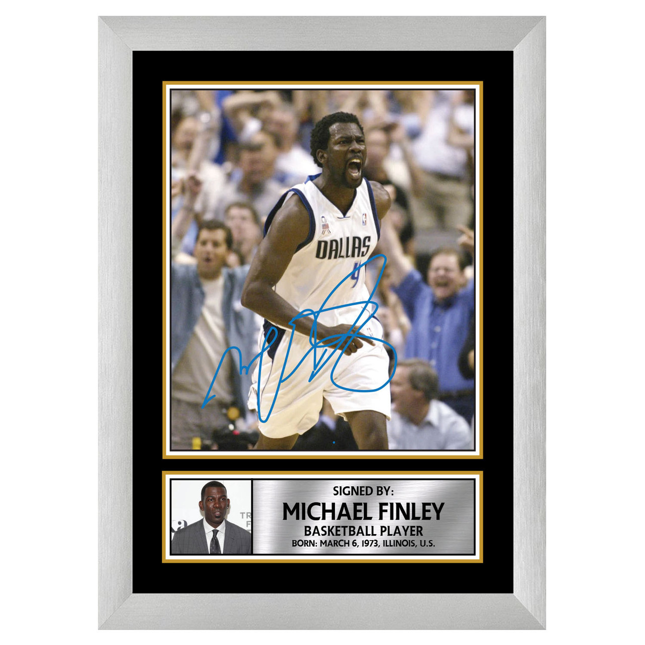 Autographed Michael Finley Photo