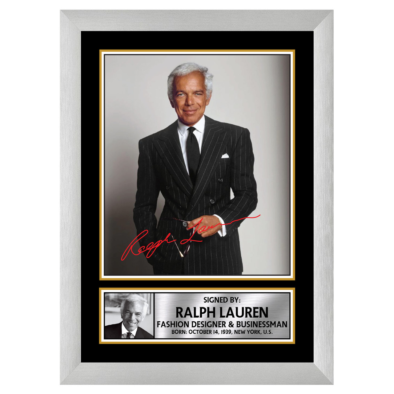 Ralph Lauren - Famous Businessmen - Autographed Poster Print Photo  Signature GIFT - Celebrity Poster Prints